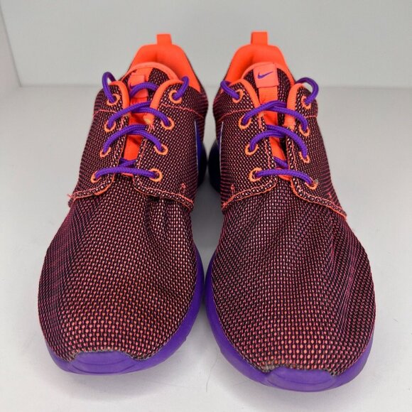 Nike Womens 511882-852 Roshe Run Bright Mango HyperGrape Size 8 Running Shoes - Picture 3 of 9
